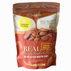 Factory Bulk Selling Pure Chocolate for Bakery Biscuits Real Milk Chocolate 38% Cocoa Button 1KG HALAL OEM/ODM Hot Good Price - Product Image 1