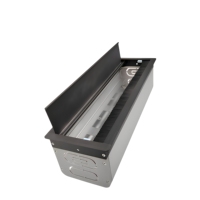 Nouvelle Conception Boîtier de Prise de Table Industriel Anti-Poussière en Alliage d'Aluminium avec Anneau de Fixation, Protection Enfants, Installation Facile pour Ordinateur