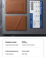 Porte-passeport et porte-cartes de style coréen en cuir PU, couleur unie, minimaliste, pour billets d'avion, disponible en stock transfrontalier