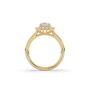Anillo de oro de 14 quilates/10 quilates con diamante cultivado en laboratorio de 1.08 quilates, corte brillante redondo, estilo único, ligero y minimalista, para ella. - Product Image 2