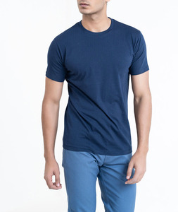 T-shirt surdimensionné à col rond pour homme, en tissu doux et lisse, couleur unie, manches longues, sur mesure. - Product Image 6