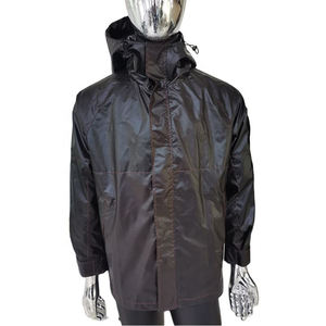 Chaqueta de Invierno con Capucha Termosensible para Hombre, Color Negro, Cierre Frontal con Cremallera, Logotipo, Fibra de Poliéster, Cambio de Color, Cortavientos - Product Image 1