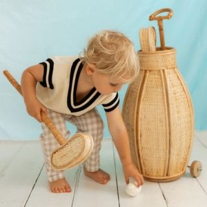 Children golf <b>play</b> set indoor pretend sport toys for toddlers eco friendly rattan kids toy - Product Image 4