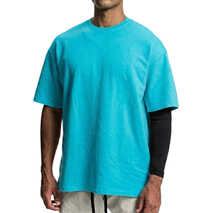 Unisex <b>Hip</b> Hop Streetwear 250 Gsm Heavy Weight Acid Washed Knitted 100% Cotton Oversized T-Shirt Men Custom Design Eco-Friendly - Product Image 1