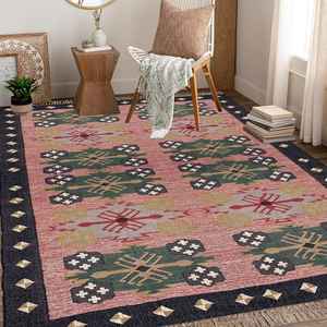 Soft and Stylish Home Decor Hand Woven Jute-Woolen Kilim <b>Rugs</b> for Living Room Bedroom & Study - Product Image 2