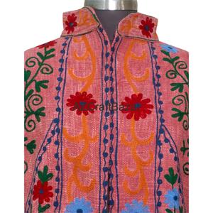 Chaqueta Bomber con Cuello en V, Diseño Floral Vintage, Bordado a Máquina, Multi-estación, Ecológica, Transpirable, de Secado Rápido, 100% Algodón - Product Image 3