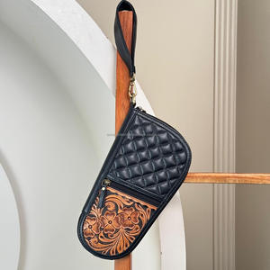 ซองหนังหนังแกะหุ้มมือพร้อมซิปปิด, กระเป๋าเก็บปืนสไตล์ตะวันตก - Product Image 4