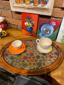 Bandeja de Madera para Servir con Color Personalizado y Tamaño Personalizado, Marca Tayyab Handicraft, para Reuniones Formales e Informales, de la India - Product Image 2