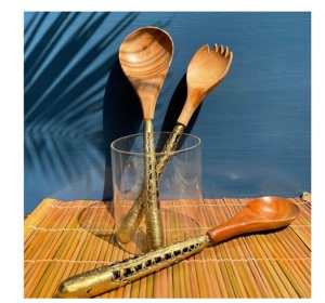 Dernier modèle d'ustensiles à salade écologiques, compatibles lave-vaisselle, pour la cuisine à domicile, fabriqués en Inde - Product Image 4