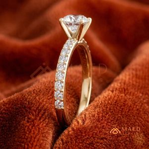 High Quality 14K Gold Pave Band <b>Emerald</b> Cut Zircon <b>Ring</b> | Classic <b>Silver</b> Gold Plated Bridal Wedding <b>Ring</b> - Product Image 2