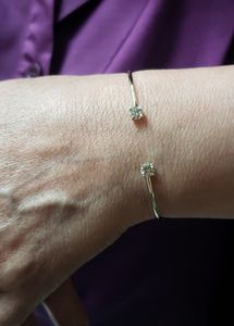 0.80 CT Lab Grown Diamond Bangle <b>Bracelet</b> 18K Gold | IGI Certified Luxury Bridal Party Jewelry for Women | Elegant Wedding - Product Image 3
