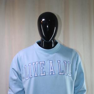 Sudadera LIVE A LIL con cuello simulado, 450 GSM, bordado con nombre personalizado, corte holgado, 100% algodón, felpa francesa - Product Image 2
