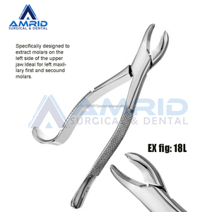 Fórceps de extracción dental Extracción de dientes molares Instrumentos de acero inoxidable Manual CE ISO Aprobado Calidad Premium - Product Image 3