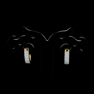 Luxury round brilliant lab grown diamond hoop <b>earrings</b> crafted in silver yellow white rose gold elegant womens <b>fine</b> jewelry - Product Image 4