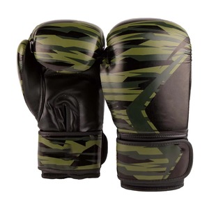 Gants de boxe camouflage avec fermeture Velcro en cuir, équipement d'entraînement unisexe pour arts martiaux - Product Image 3