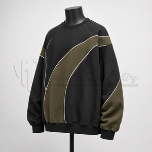 High Quality 100% Cotton Autumn <b>Mens</b> <b>Crewneck</b> Fleece Pullover <b>Sweatshirt</b> with Custom Logo Eco-Friendly - Product Image 3