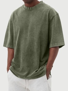 <b>Men</b> Oversized Classic Street Wear Custom Style Fashion Loose Size 100% Cotton Acid Wash Plain <b>Pink</b> t-<b>Shirt</b> Summer Fashion - Product Image 4