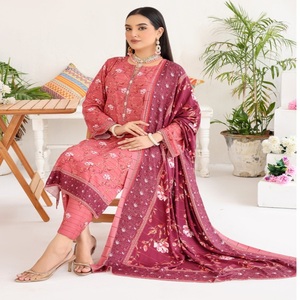 Bordado Bin Hameed Vol VARSHA Ropa india y pakistaní Vestido de mujer Salwar Kameez Trajes de tres piezas de Pakistán - Product Image 3