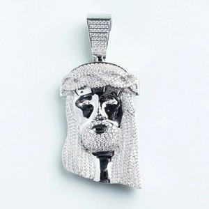 Collar de Diamantes de Lujo Estilo Hip Hop, en Plata de Ley 925, con Incrustaciones de Diamantes, para Hombre y Mujer, Disponible para la Venta, de un Exportador Indio - Product Image 1