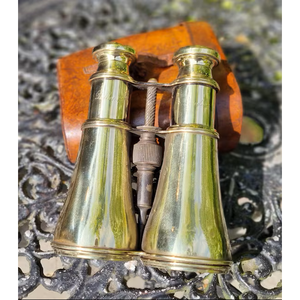 Brass Binoculars Vintage Handmade Nautical Captain's Solid Brass with Leather Case <b>Gift</b> Item At Wholesale Price - Product Image 1