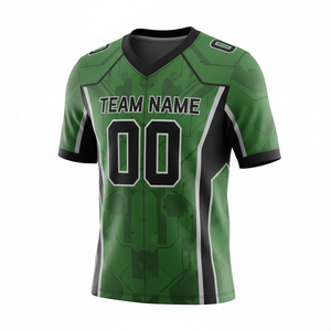 Maillots de football personnalisés pour adultes, manches courtes, maille respirante, séchage rapide, anti-bactériens, option grande taille, devant - Product Image 4