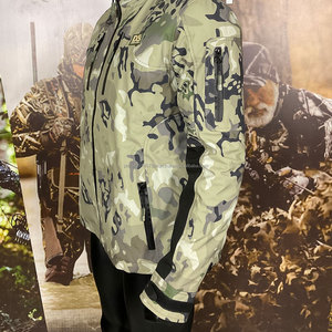 เสื้อแจ็คเก็ตซอฟต์เชลล์คุณภาพสูงสำหรับการล่าสัตว์กลางแจ้ง แบบมีฮู้ด ซิปด้านหน้า ซับในไมโครฟลีซ แขนเสื้อแบบปีกผีเสื้อ - อุปกรณ์ล่าสัตว์ - Product Image 4