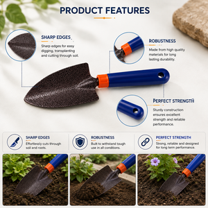 Truelle de jardin robuste avec lame métallique solide et poignée ergonomique pour la plantation, la culture du sol et les tâches de jardinage - Product Image 4