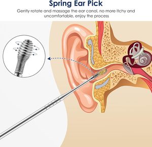Ear Wax <b>Removal</b> Kit Ear Cleaning <b>Tool</b> Set with a Cleaning Brush and Storage Box Ear Cleaning <b>Tools</b> Best Quality 6 Pcs Set - Product Image 5