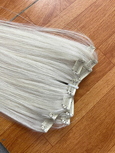 Extensions de cheveux vietnamiennes en gros, cheveux vierges Remy, extensions à clips, 100g, rapport de cheveux les plus longs >=55% - Product Image 5