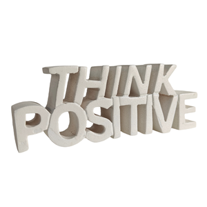 Artículo Decorativo de Mesa con Diseño Motivacional y Estético, para el Hogar, Estudio u Oficina, Decoración de Habitaciones, Pintado en Blanco - Product Image 3