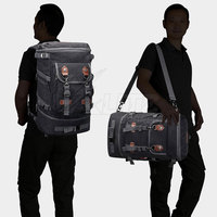 Sac à dos convertible en polyester de haute qualité, sac de sport avec fermeture éclair, chargement USB, ajustement confortable, imperméable, grande capacité, pour le sport et les voyages