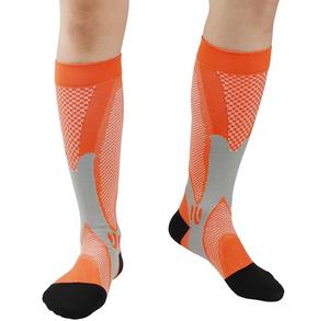 Chaussettes de compression pour hommes, antidérapantes, rose gris, tricotées, respirantes, sportives, été, coton standard - Product Image 4