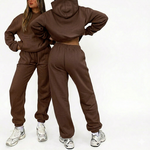 Girls Hoodie and Sweatpants Set Breathable Soft <b>Material</b> Sportswear Comfortable Fitness Jogger Suit Trendy Wear Factory Export - Product Image 1