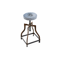 Industrieller Verstellbarer Barhocker |   Vintage Metall Küchenbarhocker |   Rustikaler Drehstuhl für Esszimmer, Café, Hotel, Restaurant und Zuhause