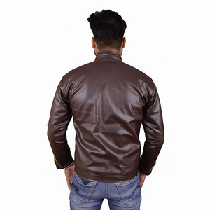High Street Style Men's Sportswear Leather Jacket Quality Casual Winter <b>Warm</b> Jacket with Breathable Feature OEM Serviced - Product Image 3