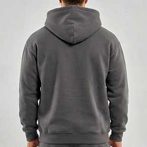 Venta al por mayor OEM: Sudadera polar de invierno de alta calidad, de lujo, bordada con logo personalizado, teñida lisa, ecológica, de poliéster/algodón de alto gramaje. - Product Image 4