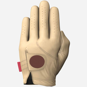 Custom Fit Premium Quality Soft Genuine Leather Non-Slip Hook & Loop Closure Men's Golf <b>Gloves</b> Beige Color New Design - Product Image 1