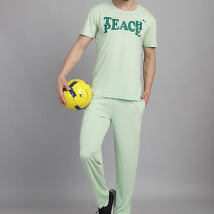 Créez votre propre logo, vêtements décontractés pour hommes, ensemble de survêtement d'été de haute qualité 100% coton, 2 pièces (t-shirt et pantalon) - Product Image 6