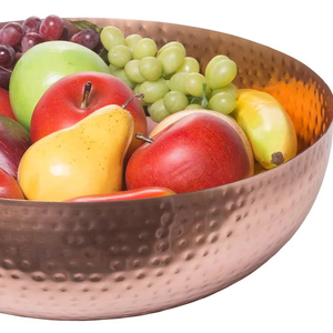 Tazón de Cobre de Alta Calidad para Mesa de Comedor y Alimentos, Tazón de Cobre para Servir con Logotipo Personalizado, Producto en Oferta - Product Image 1