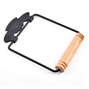 Portarrollos de Papel Higiénico Clásico de Madera con Marco de Metal Negro, Diseño Duradero para Montar en la Pared, para Uso en el Baño - Product Image 1