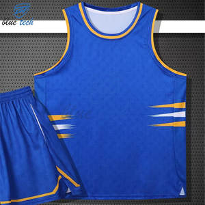 Ensemble d'uniformes de basketball d'été personnalisés pour hommes, sans manches, col rond, avec cordon de serrage, respirant, séchage rapide, grandes tailles, imprimé par sublimation OEM - Product Image 3