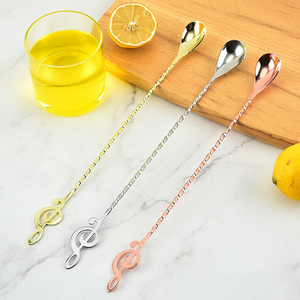 Cuchara de Barra de Acero Inoxidable con Diseño de Símbolo Musical en el Mango, Cuchara de Barra Larga, Fabricación al Precio Más Bajo - Product Image 1