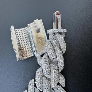 Nueva Cadena Cubana de Moissanita con Diamantes Iced Out, de Oro Blanco y Dos Tonos, Estilo Hip Hop para Hombre, Collares de Moda India - Product Image 3