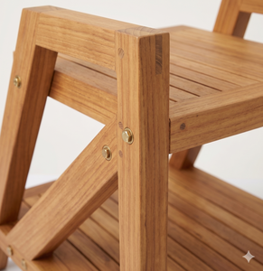 Modern Natural Teak Wood Shower <b>Bench</b> Waterproof Wooden Bathroom Stool With Storage Shelf Spa <b>Bath</b> Seat For Home And Hotel Decor - Product Image 3