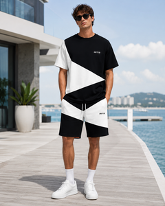 Conjunto de Camiseta y Pantalones Cortos para Hombre RITS, Cuello Redondo, Estilo Casual de Verano, Transpirable, Tejido de Algodón de 200g, Estampado Digital, Precio Económico - Product Image 1