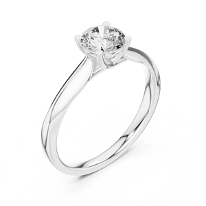 Anillo de Diamantes Cultivados en Laboratorio, Redondos, en Oro Blanco de 14K para Mujer |   Certificado por IGI |   Regalo para Bodas y Fiestas |   Bañado en Oro - Product Image 4