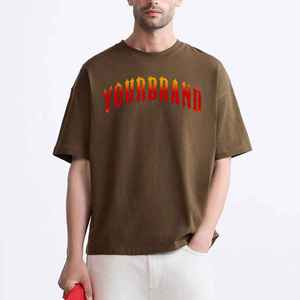 Nueva Camiseta de Hombre de Corte Holgado, 100% Algodón, 200gsm, con Logotipo Personalizado con Impresión Digital 3D, Hombros Caídos, Transpirable, Estilo Hip Hop - Product Image 1