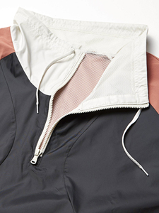 Men's Color Blocking Quarter-Zip <b>Racer</b> <b>Jacket</b> Breathable Polyester Sporty Windbreaker Spring Casual Wear - Product Image 3