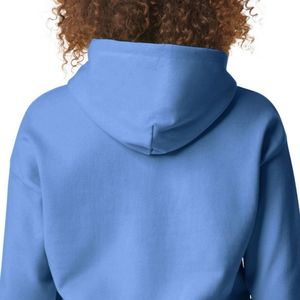 Sweat à capuche pour femme bleu ciel, à manches longues, en polaire, avec poche kangourou, décontracté, logo personnalisé, vente en gros, fournisseur de sweats à capuche - Product Image 6