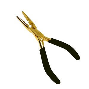 Professional Plasma Gold Metal Hair Extension Tools Kit for Micro Nano Ring Loop <b>Pliers</b> <b>Set</b> with Needle Scissors - Product Image 3